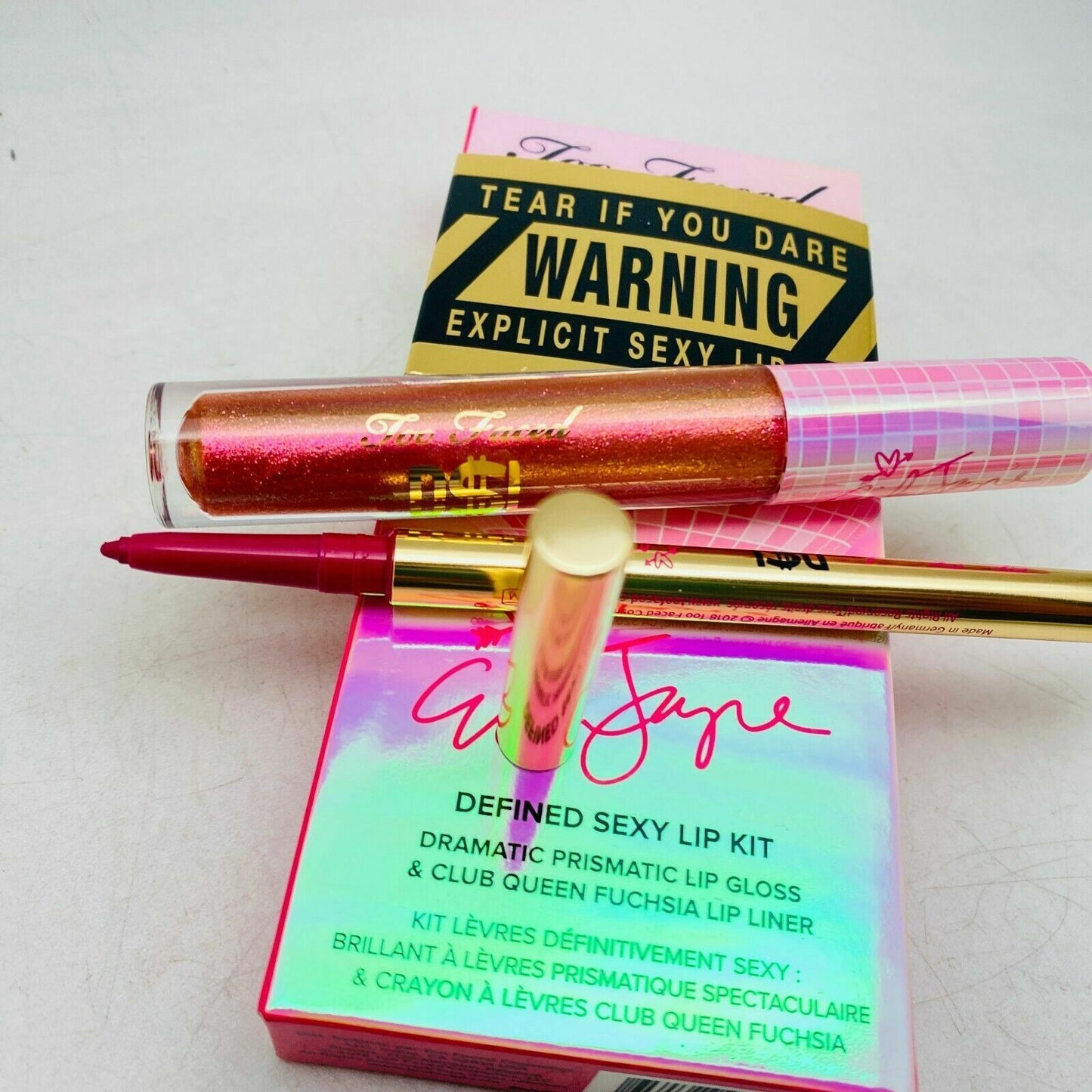 Too Faced 2-Pcs Erika Jayne DSL Color & Gloss Lip Set - NIB