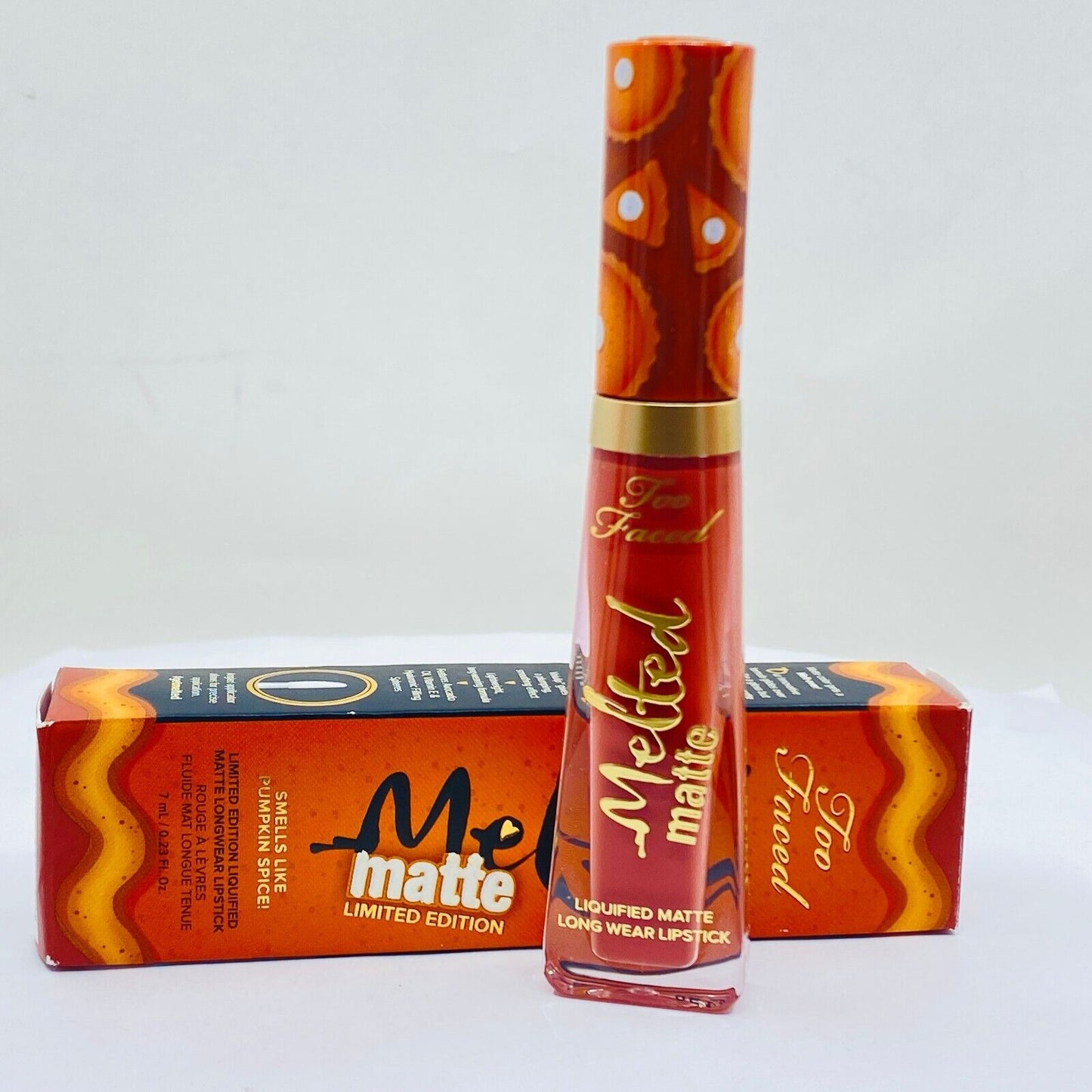 Too Faced Melted Matte Liquified Lipstick #PUMPKIN SPICE - 7ml / 0.23oz - NIB