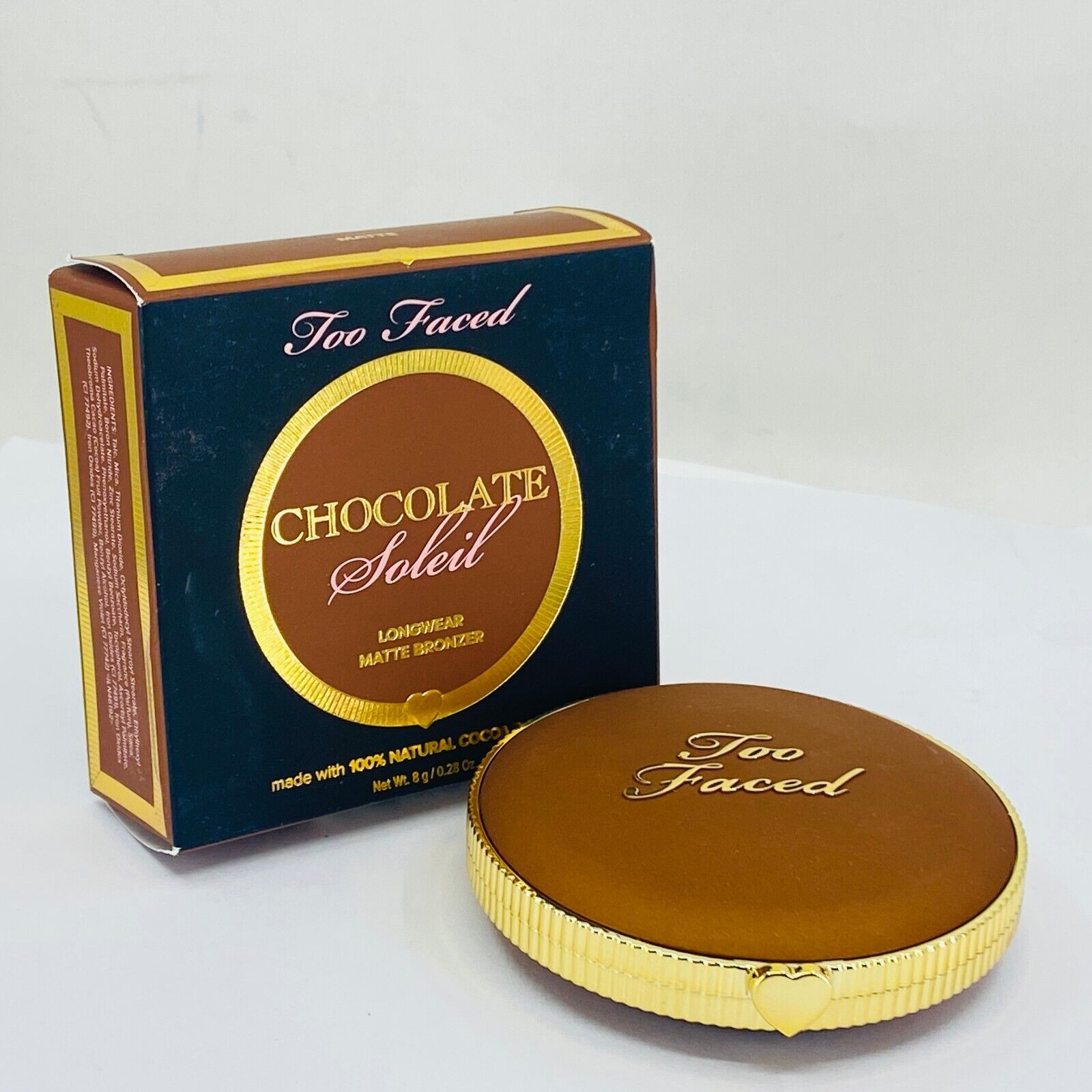 Too Faced Dark Chocolate Soleil Long-Wear Matte Bronzer - 0.28 oz./8g - NIB