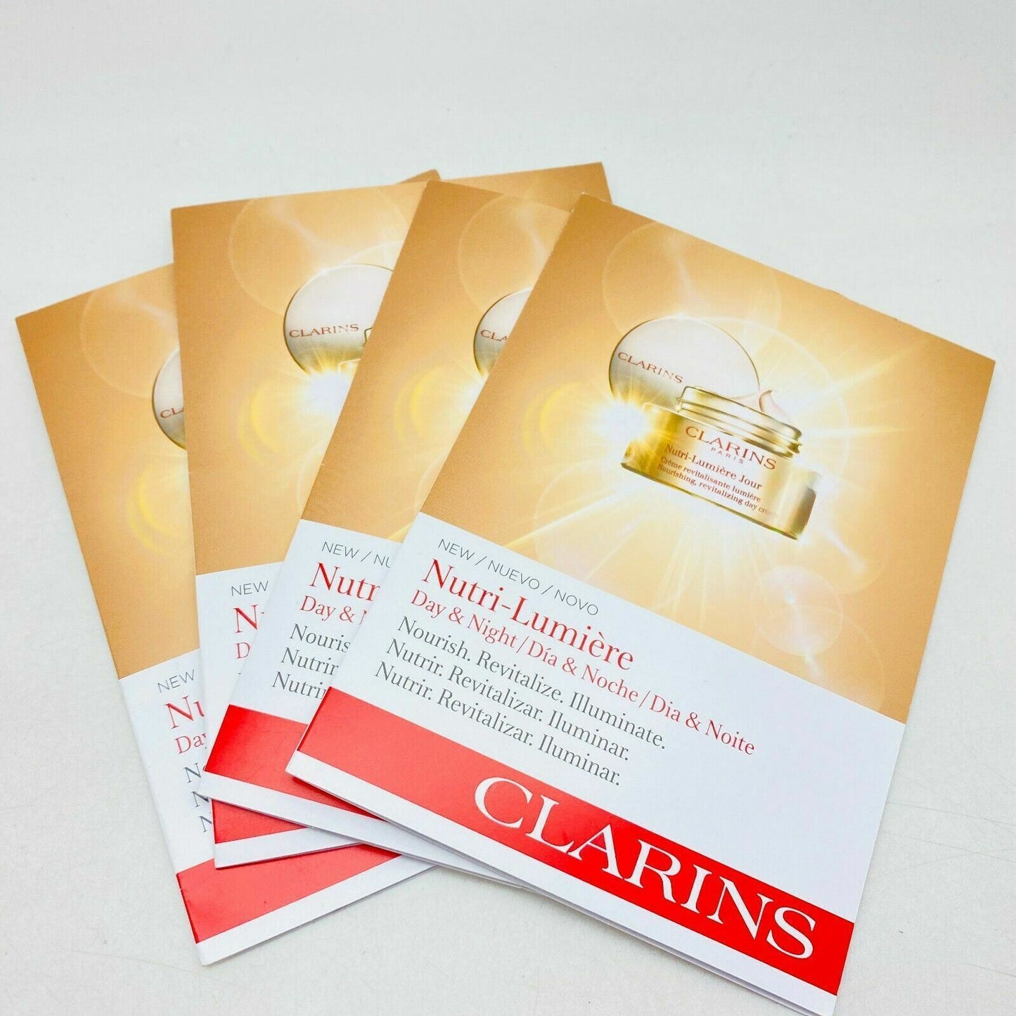 Clarins Day & Night Nutri - lumiere Revitalizing Cream - (LOT OF 4) - NEW