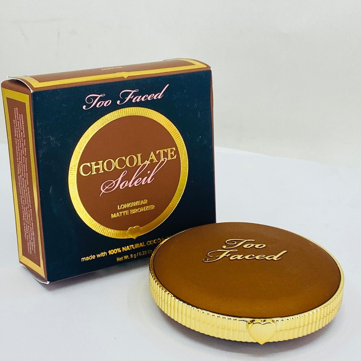Too Faced Dark Chocolate Soleil Long-Wear Matte Bronzer - 0.28 oz./8g - NIB